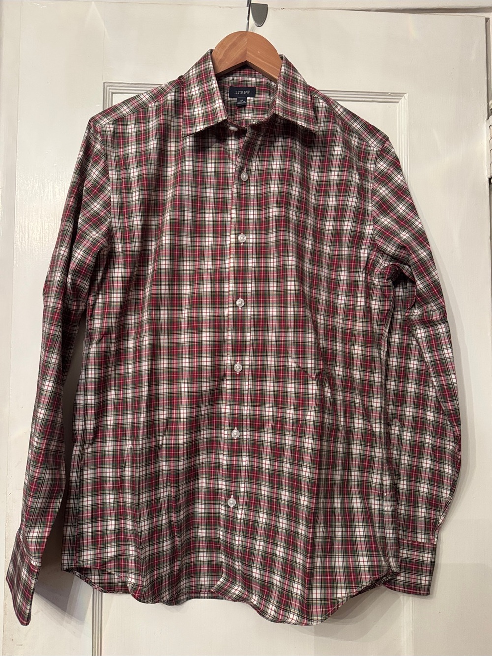 J. Crew Men's Plaid Slim Bowery Oxford Shirt in Medium